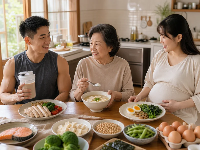 不同族群與情境的高蛋白食物挑選